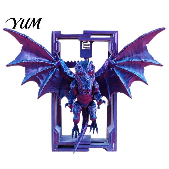 Fantasy Decorative Book Supports Flying Dragon Bookend, 3D Printed PLA Stand, Gothic Style Unique Shelf Decor for Heavy Duty Desktop Organizer Office