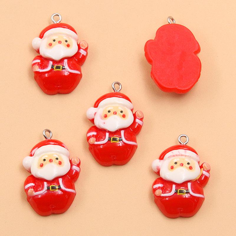 Ciondoli in Resina Serie Natalizia: Campanelle per Albero, Babbo Natale, Renne, Pupazzo di Neve Ornamenti