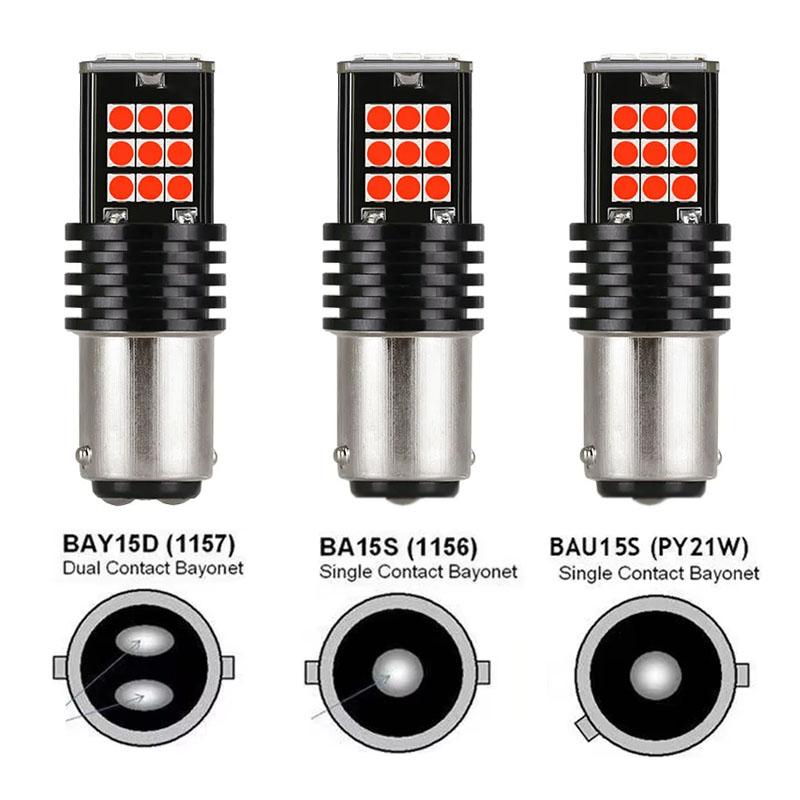 2Pcs Turn Signal Lamp 1156 BAU15S PY21w 1157 BAY15D LED Bulbs 3030SMD CANBUS NO ERROR Car Tail Bulb Backup Brake Light