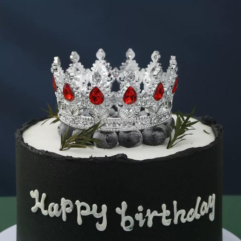 Round Inlaid Crystal Queen Grand Crown Dress Bar Mitzvah Princess Bridal Headwear Accessories
