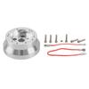 Steering Wheel Polished Short Hub Adapter 5 & 6 Hole Ididit, GM, Chevy B Silver