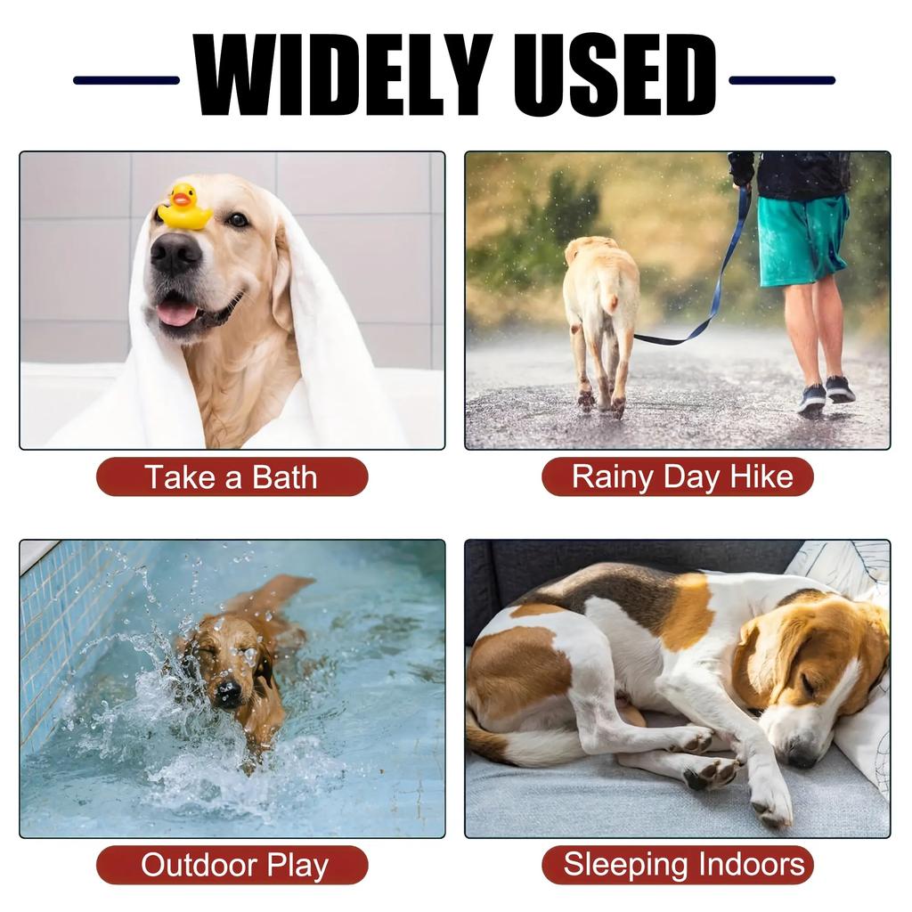 Quick-Drying Dog Bathrobe, 1-Piece Striped Pet Dressing Gown with Adjustable Belly Band, Super-Absorbent Super-Soft Fabric #GLOBAL PICKS