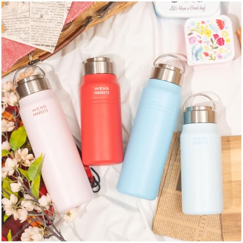 Atlas 700ml Vacuum Insulated Stainless Steel Water Bottle, Cold/Hot Water Capacity, Lightweight, Direct Drinking, Easy to Clean, Outdoor, WENS Sea Sal