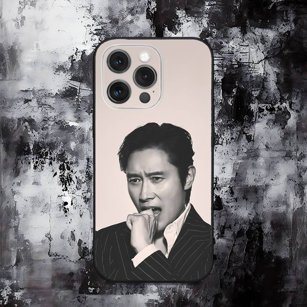 Lee B-Byung H-Hun Handyhülle Für iPhone 16,15,14,13,12,11,Pro,Max,Plus,X,XS,SE,E,Mini,Weiche Silikon Schwarz Hülle