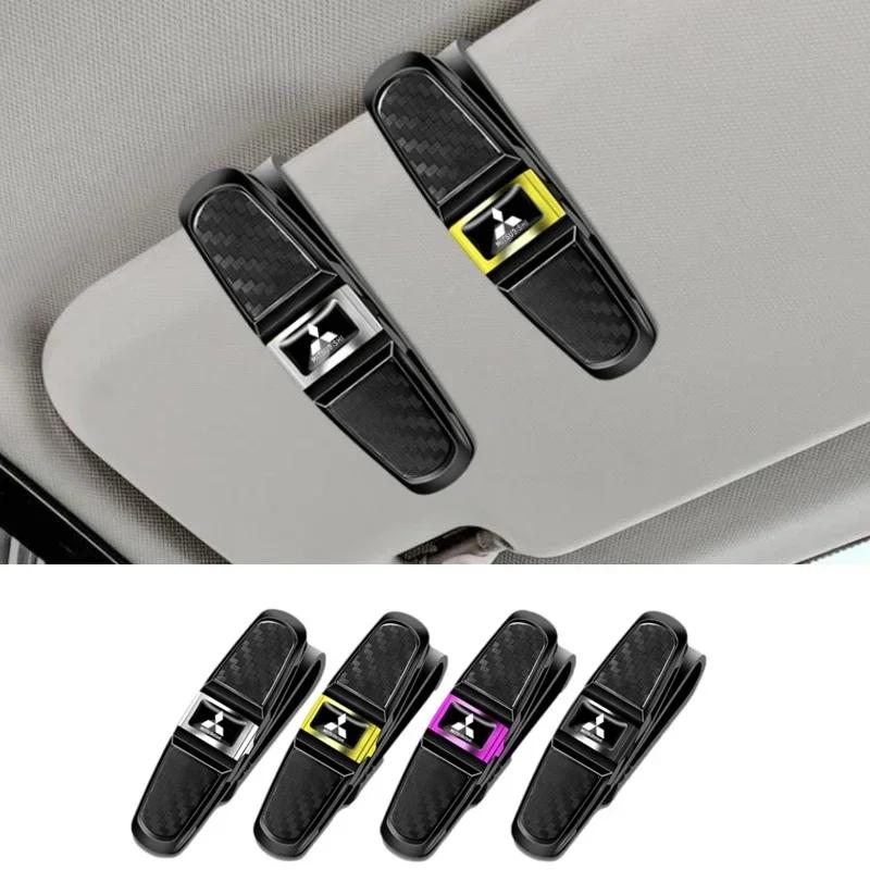 zjdf10 Car Glasses Storage Clip Sunglasses Card Ticket Clamp for Mitsubishi Lancer 9 ASX L200 Colt Pajero Outlander Eclipse EVO
