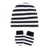 4 Set Baby Bonnet Cap Feature Foldable Edge with Mittens Cotton Fabric Gentle On Sensitive Skin Multiple Color Available