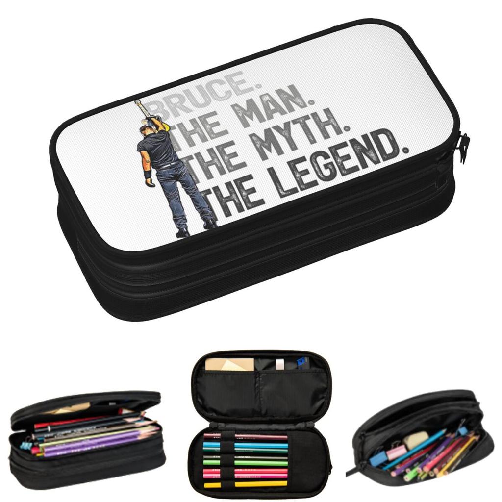 Bruce Springsteen Pencil Cases for Students School Pen Box Pencil Bag Big Capacity Pencil Pouch