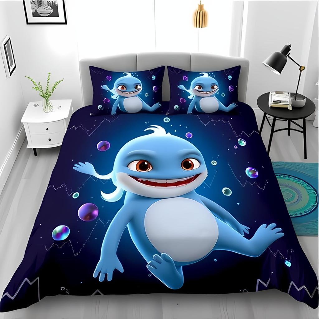Bubble Duvet Cover Sets For Kids Boys Girls Queen King Lightweight Quilt Cover Underwater Themed Bedding Set Room Decor No Quilt