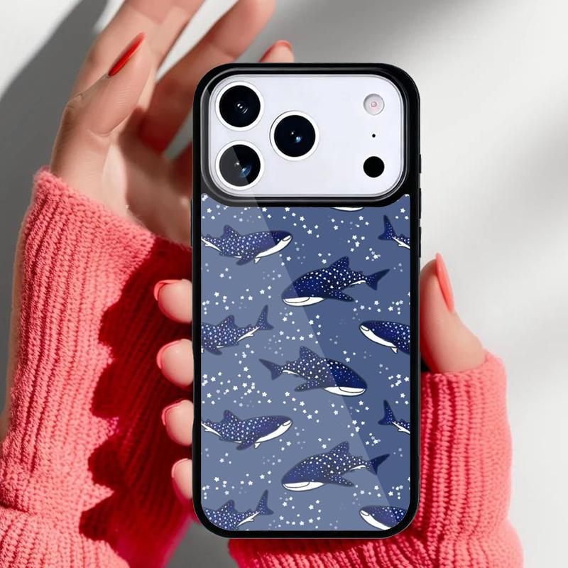 Ocean Whale Shark Swimming Phone Case for iPhone 17 Air 16e 15 14 13 Pro Max Back Cover for 12 11 Pro Coque