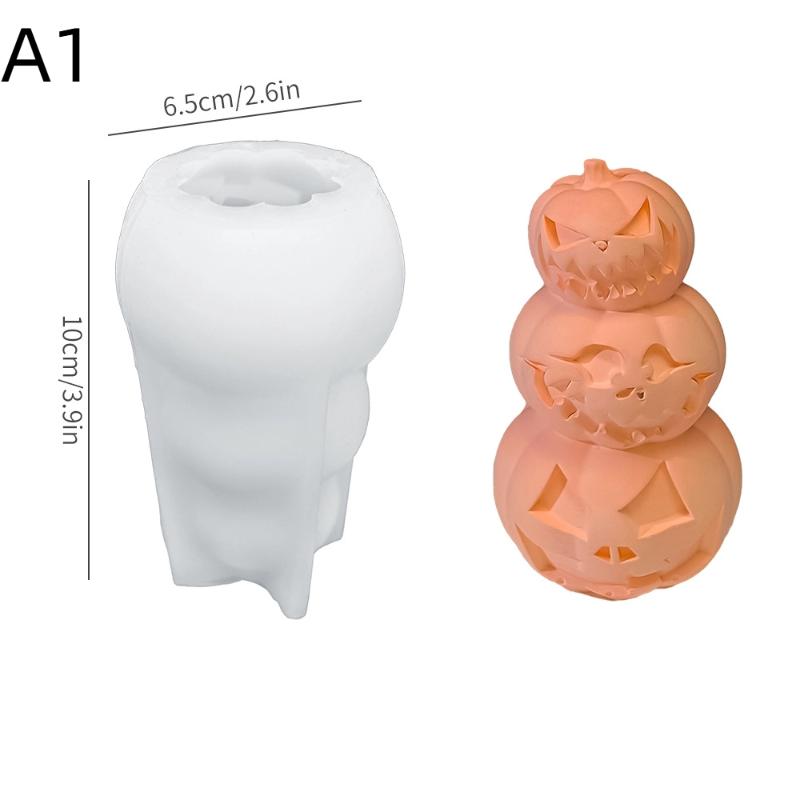 Halloween Pumpkin Silicone Mold Diy Aromatherapy Candles Drip Resin Plaster Ornaments Mould Handmade Soap Candle Making