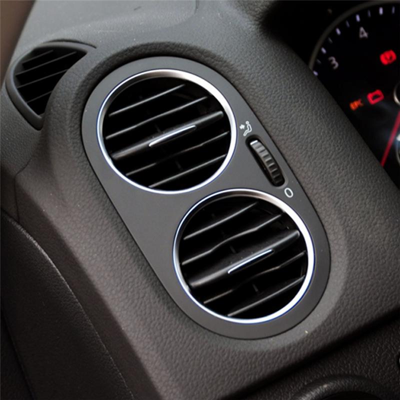 Precise 4Pcs Car Dashboard Left Right A/C Air Outlet Grille 5Nd819703 For Vw Tiguan 2010-2017 Round Air Outlet Grille