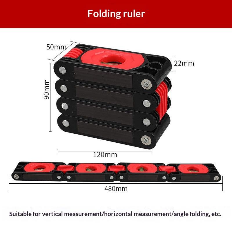 1Pcs Woodworking Pipe Stair Corner Folding Extension Tool Multifunctional Folding Level Polygon Precision Gauge