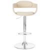 Bar Stool White Faux Leather