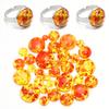20Pcs Multisize Resin Round Cabochon Imitation Amber Cabochon For Rings Earrings Pendant Jewelry Making DIY Accessories Supplies