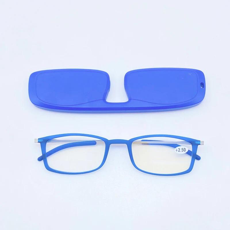 Anti Blue Light Reading Glasses Metal Square Frame Vintage Men Women Presbyopia Eyeglasses Unisex Eyewear Thin Portable