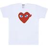 COMME Des GARCONS PLAY SS25 Blue Eyes Red Heart T-Shirt 'White' Men's AX-T086-051-1