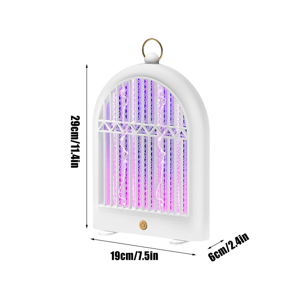 Fly Zapper Outdoor USB Wall-Mounted Electronic Catcher For Fly Portable Powerful Moth Gnat Wasp Trap Quiet LED Lamp Rechargeable