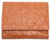 Women's cat print bifold wallet with coin purse and bill compartment, by Shuhei Nomura, brown
