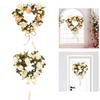 Heart Shaped Wreath Front Door Romantic Decoration Indoor Valentines Day Wreath Garland for Home Holiday Door Wedding Farmhouse