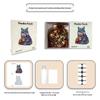 HOOLOOG Wolf Mother & Cub Wooden Jigsaw Puzzle: Irregular Interlocking Toy & Decorative Painting, Educational Gift & Money Box Combo