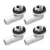 Condensate Drain Hose Elbow Fitting Connector Set for Air Conditioner Use, 4 Pack 90 Degree Plastic Pieces for Drain Line Turning and Service
