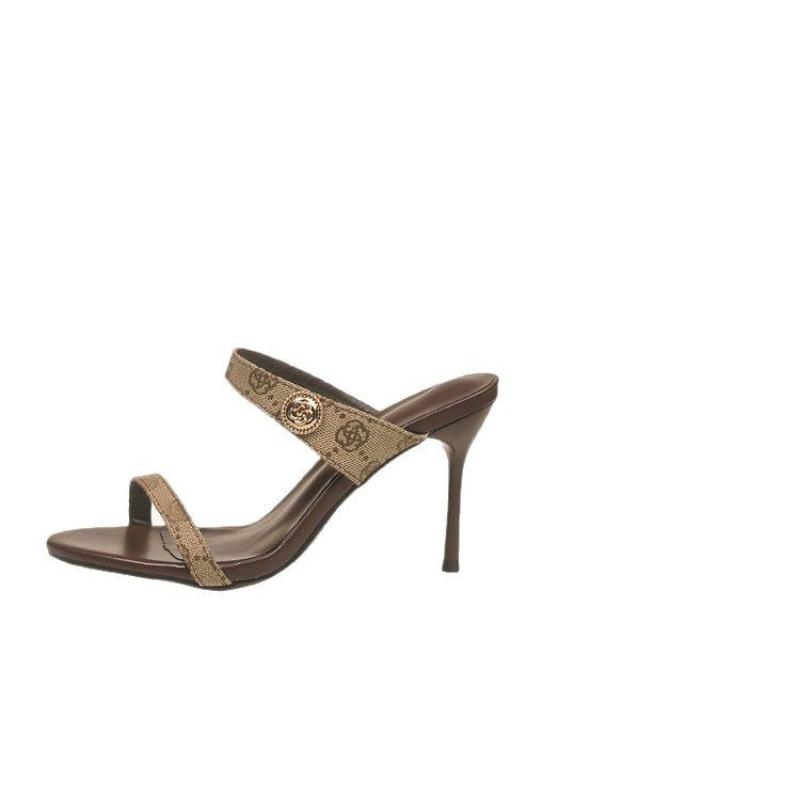 Fashion 2025 New Summer Slippers Women Mules High Heels Sandals Shoes for Women Casual Shoes Zapatos De Mujer Gladiator Ladies Shoes