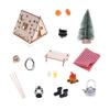 Miniature Wooden Paintable Tent Camping Scene Decoration Dollhouse Accessories Outdoor Scene Props Craft Project Kits