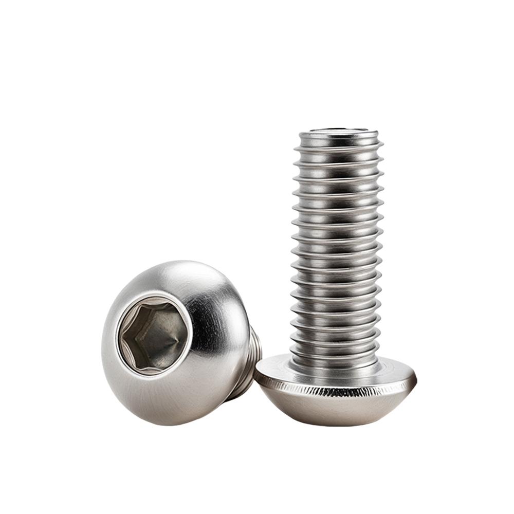 304 Stainless Steel Hex Socket Screw Thread Metal Machine Bolts M3 M4 M5 M6 M8 DIN912 DIN7991 ISO7380 A2 Hexagonal Allen Screws M8(5Pcs)&50mm