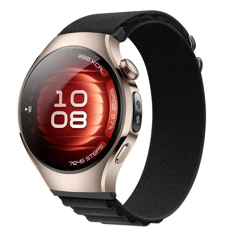 22/20mm Nylon Loop Strap For Huawei Watch 5-4-3/GT4-5-5Pro 46mm Comfortable Durable Wristband For Amazfit Active 2 Bip 6 Correa