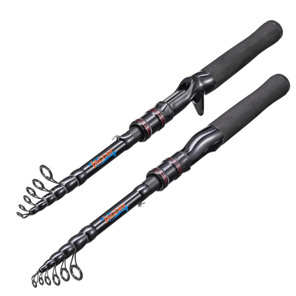 Jaccer Boat Fishing Pole Casting Light Casting Carbon Fiber Telescopic Lure Fishing Portable Straight Shank Travel Universal for Sea Fishing To
