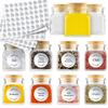 20X Jar for Spices, Herbs, Candles, Jars 120ML + 252 Stickers Label