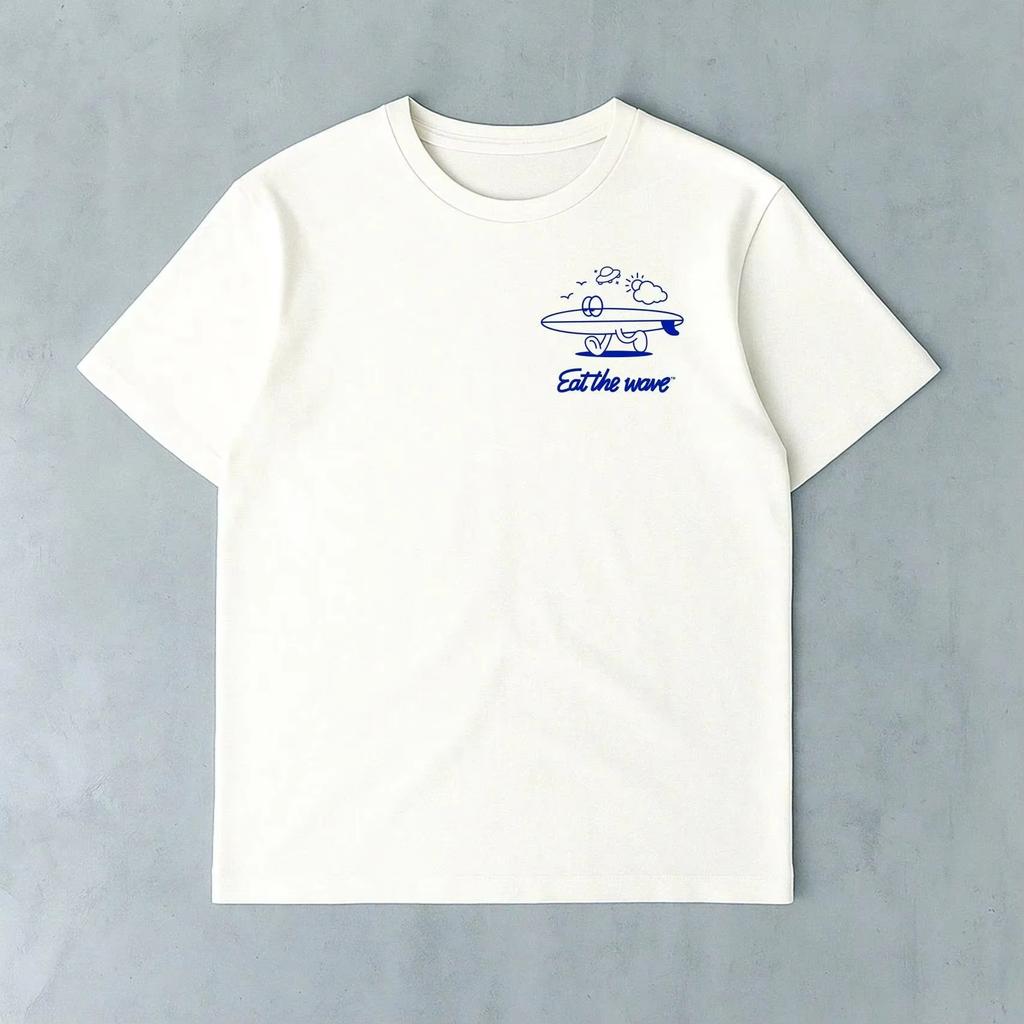 Sports Outdoor PerRetro Surf Street Trend Clothing Pattern Printing Summer Luxury Brand Cotton Men's and Women's T-Shirts