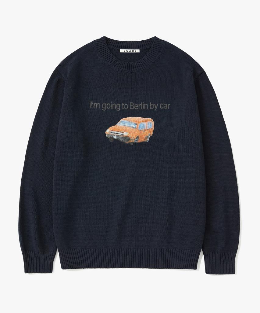 SUARE Cotton Berlin Car Graphic Knit - 3 Colors