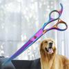 Fenice Curved Grooming Scissors 7.0 Inch Up Curved Scissors for Dogs Pet Shears