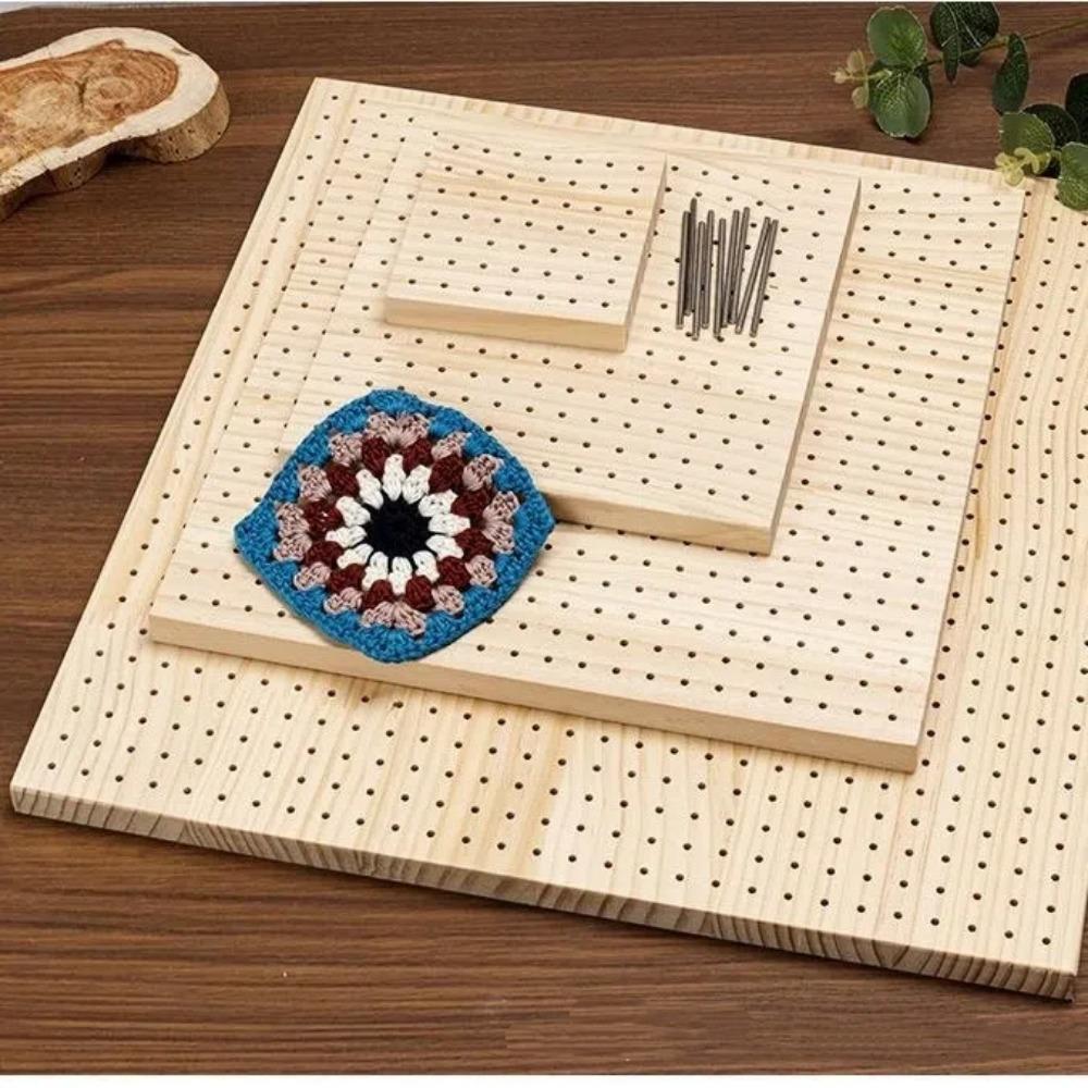 Wooden Crochet Knitting Board Reusable Knitting Blocking Mat Artwork Needlework