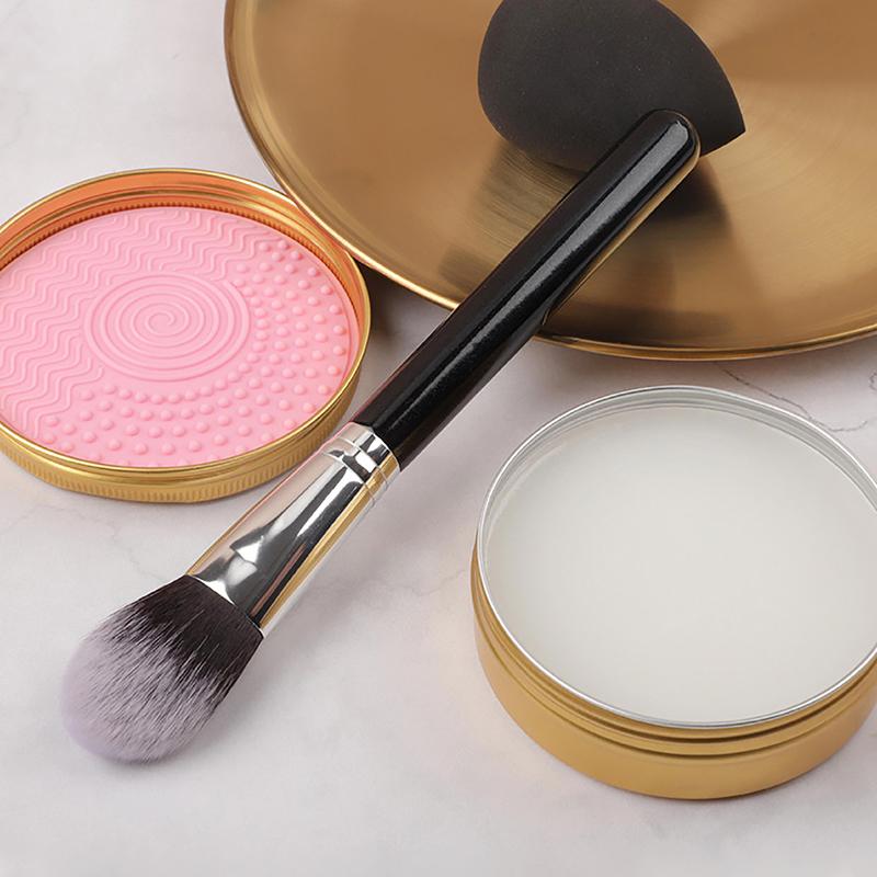 2In1 Silicone Makeup Brush Cleaner Soap Pad Washing Scrubber Board Cleaner Bowl