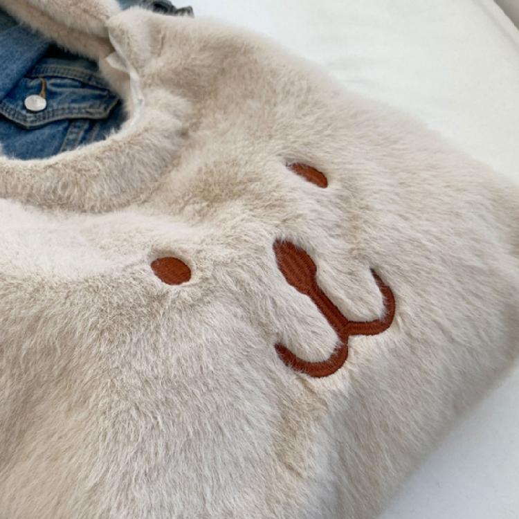Fashionable Plush Shoulder Bag Stylish and Soft Handbag for Various Occasions