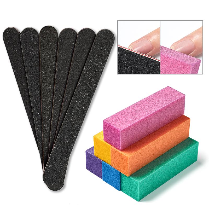

12 шт Квадратный для ногтей Шлифовка Губка Буфер Двухсторонняя Пилка для ногтей Полоски для лака ногтей Маникюр Инструменты для маникюра