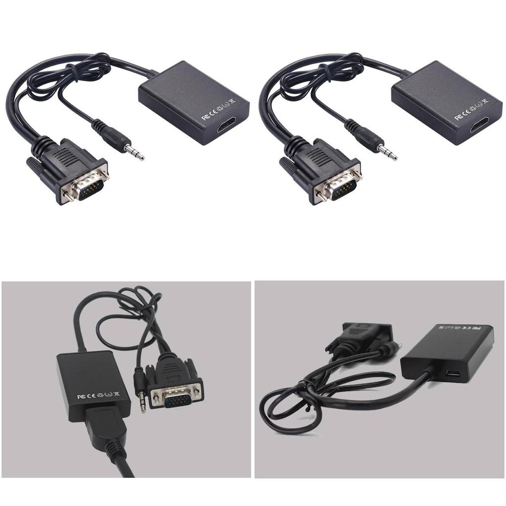 Vga To Hdmi Converter Cable Copper Core For Hdtv Monitor Pc Gaming Home Theater Setup