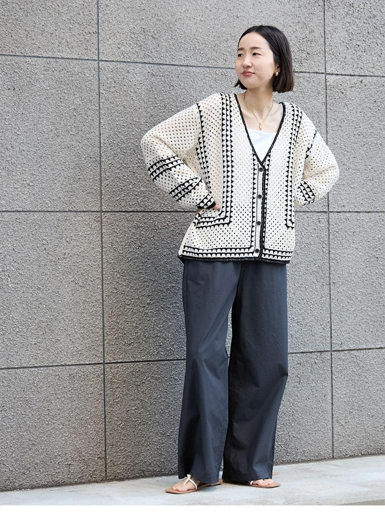 [Coen] Crochet V-neck Cardigan 76376430098 9100 Other 1 (91) FREE
