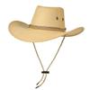 Vintage Suede Western Cowboy Hat Wide Brim Outdoor Travel Sun Hat With Braided Rope Band For Cowboy Costume Party Outdoor Wear