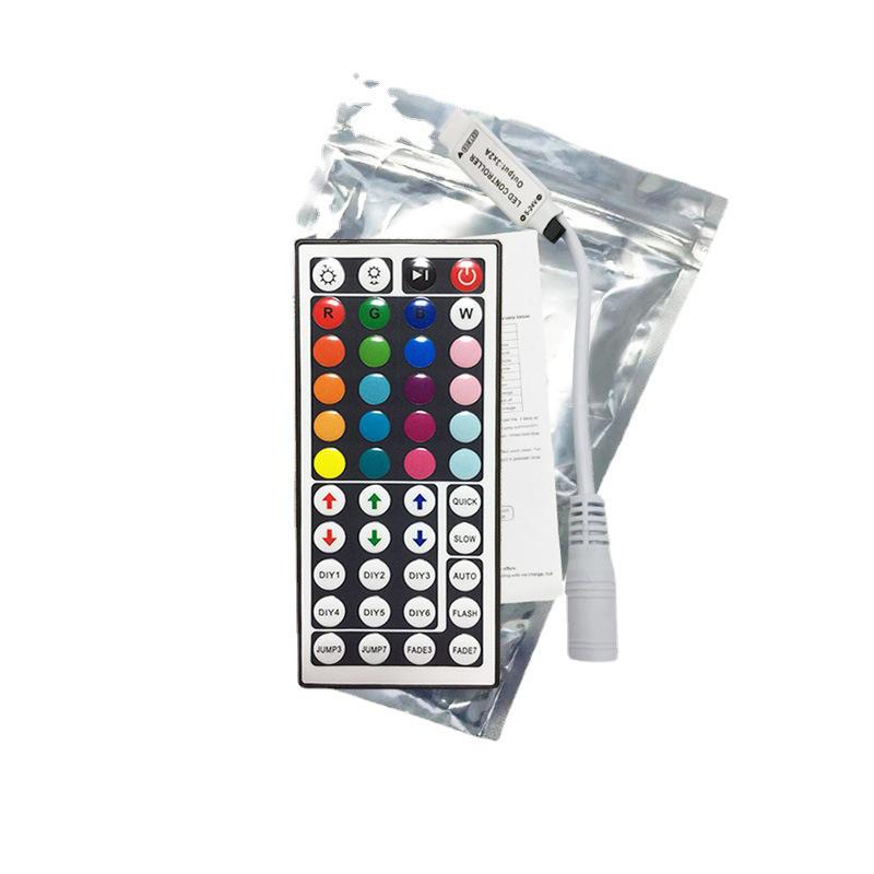 RGB LED Light Strip Controller - Mini 24 & 44 Key Infrared Dimmer, 12V