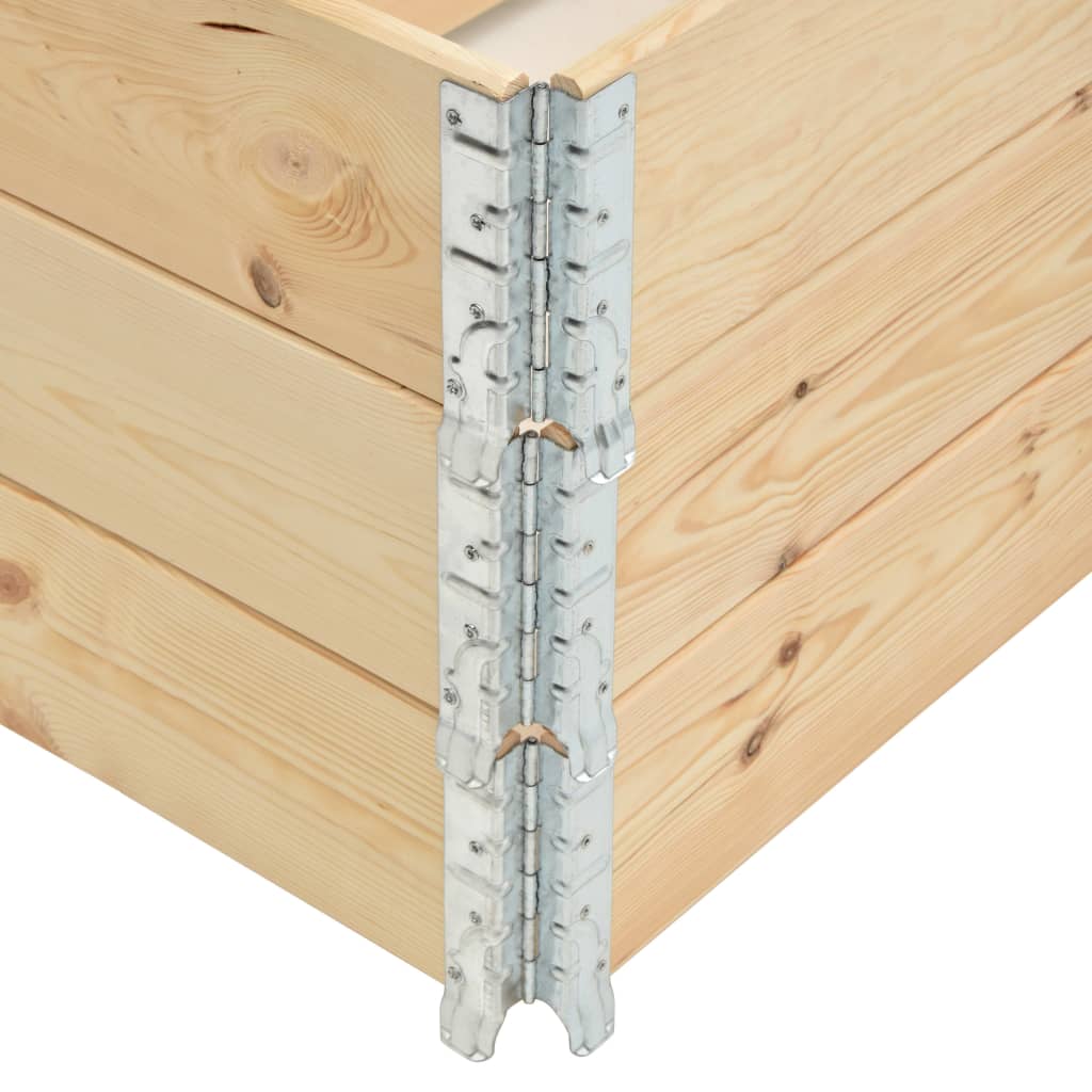 Pallet Top Frame Set 3 Pcs 100x100 Cm Solid Pine Wood