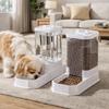 Transparent Automatic Cat Feeder Large Capacity No-Spill Dog Water Dispenser Detachable Pet Feeding Drinking Set Pet Accessories