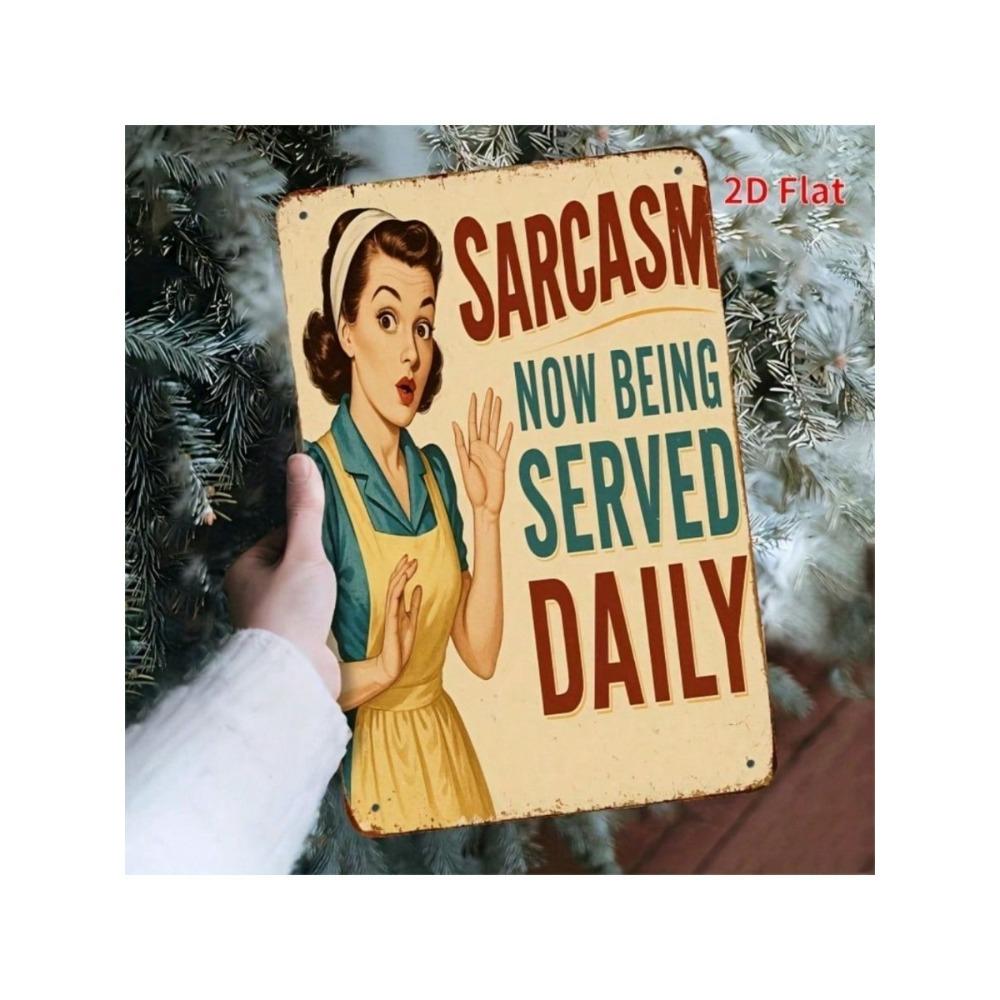 Sarcastic Metal Wall Art Sign Waterproof Vintage Kitchen Decor
