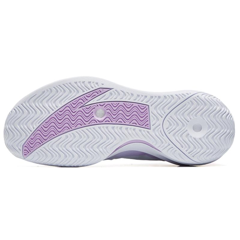 Anta Alien 3 SE Wear-Resistant Low-Top Performance Basketball Shoes Men's White Purple Sneakers 112231107-1