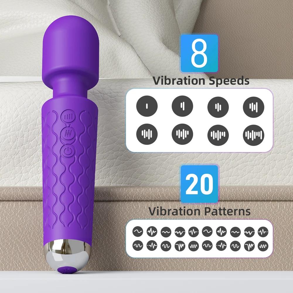Powerful Wand Massager Adult Sex Toy Wholesale Strong Vibration Full Body USB Rechargeable Electric Massager for Women Couples