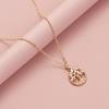 Purple Tree of Life Necklace Female Hollow Water Diamond Zircon Pendant Christmas Necklace