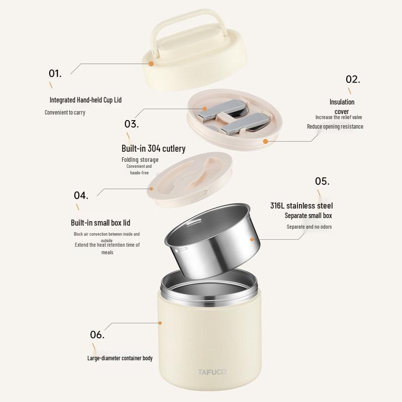 TAFUCO Stainless Steel Thermal Lunch Box