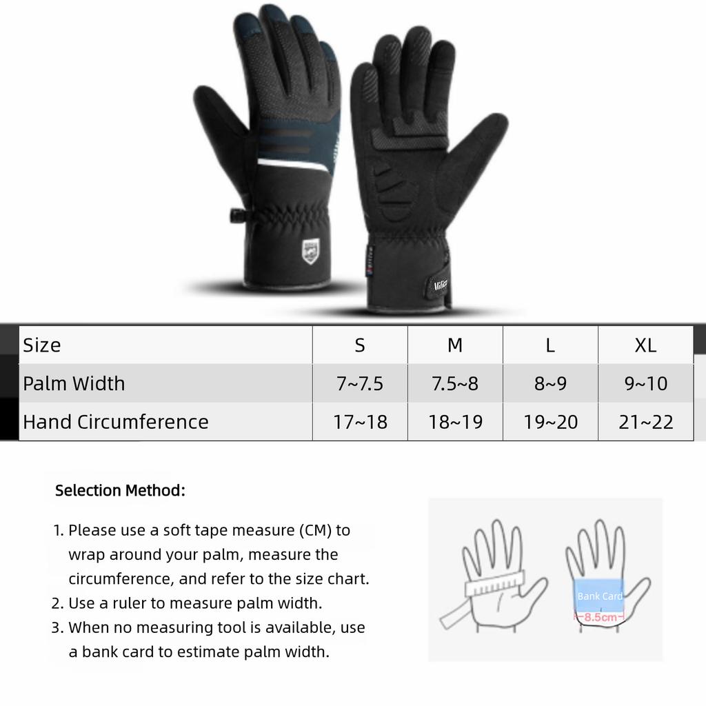 Autumn Winter Outdoor Sports Cycling Durable Velvet Warm Touch Screen Waterproof Windproof Anti-slip Cold Waterproof Ski Gloves 6
